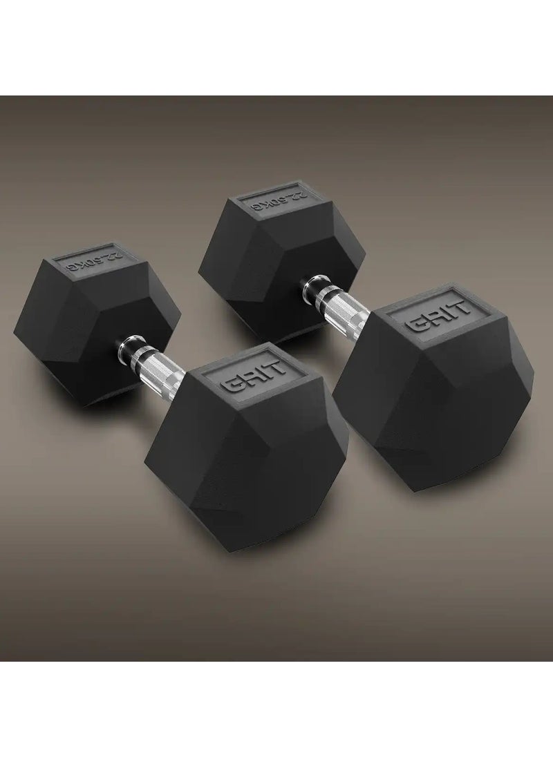 GRIT GRIT Hex Dumbbells - 22.5 kg Pair  - Image 1