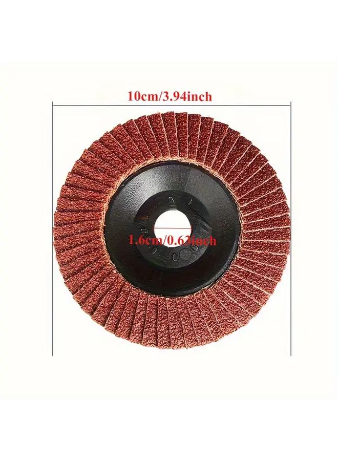 5 Pieces 4 Inch Grinding Discs 60 Fibers Medium Grit Aluminum Oxide for Metal Rust Removal Polishing Durable Carbon Steel Construction Compatible with Angle Grinders Grinder Accessories - Image 2