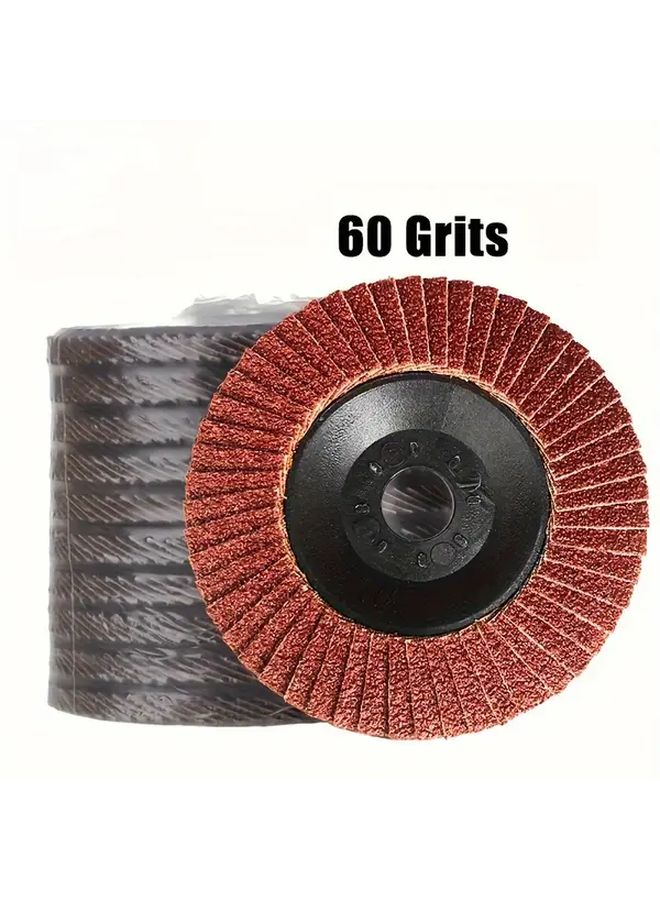 5 Pieces 4 Inch Grinding Discs 60 Fibers Medium Grit Aluminum Oxide for Metal Rust Removal Polishing Durable Carbon Steel Construction Compatible with Angle Grinders Grinder Accessories - Image 5