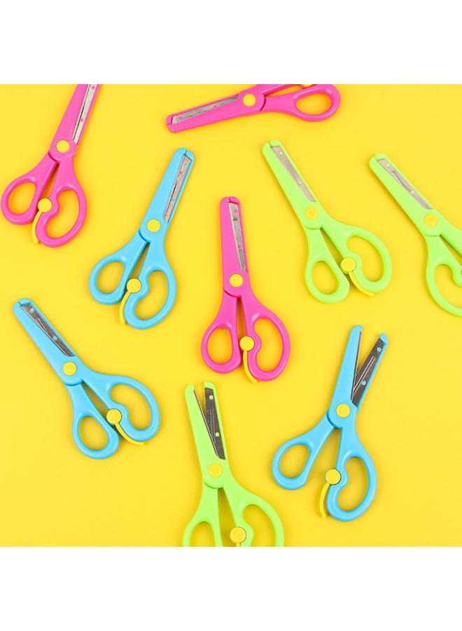 HELPS Children's Plastic Safety Stationery Scissors Student Color Hand-cut Paper Scissors Kindergarten Round Head Small Scissors - Image 4