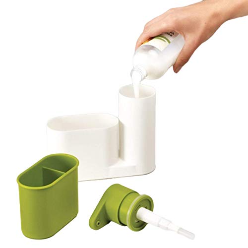 GTC® Plastic Self Sink Drainer Dishwasher Sanitizer Liquid Dispenser and Sponge Holder (IT N - 760-2) Green - Image 2