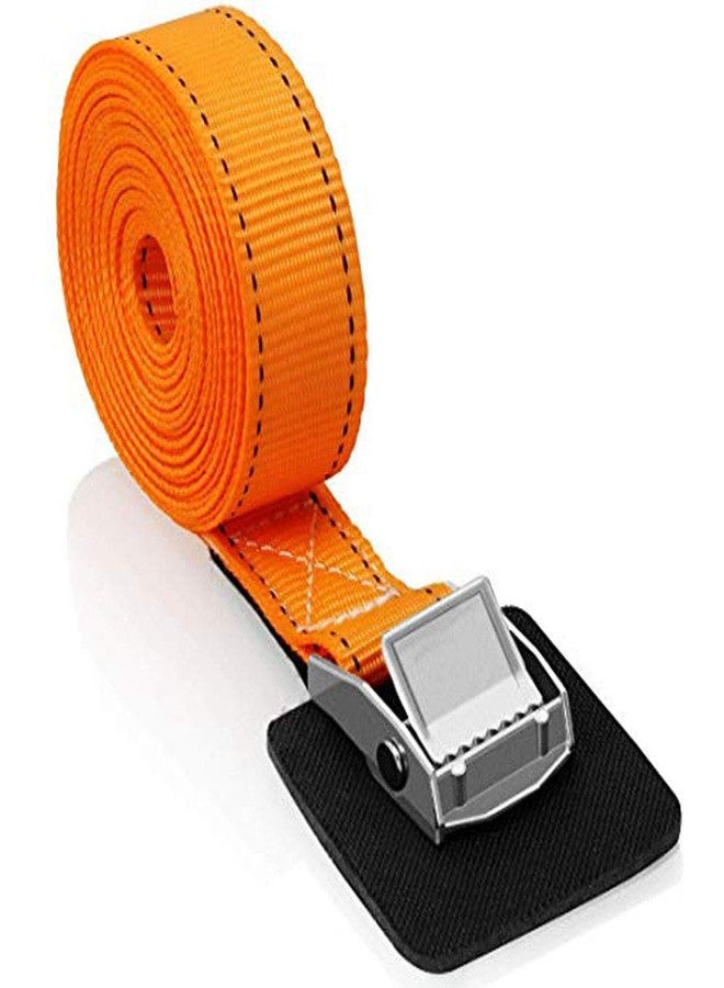 DIY Crafts Pack of 5 Pcs, Orange, Ratchet Tie Down Straps - 500 lbs Load Cap / 1500 lbs Break Strength â€” Heavy Duty Lashing Straps for Motorcycles, Lawn Equipm (Pack of 5 Pcs, Orange) - Image 1
