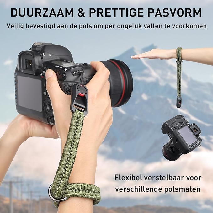 RUBRIC Camera Wrist Strap | Paracord Hand Grip with Quick Release | Adjustable & Durable Polsband for DSLR, Mirrorless & Action Cameras - Image 5