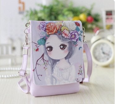 Fakeface Teens Girls Kids Cute Cartoon Theme Mini Shoulder Bags Cross Body Bags Key Money Cell Phone Holder Case Purse Small Wallet Pouches Clutch - Image 4