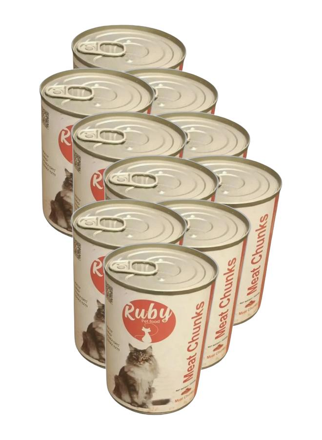 Ruby With Meat chunk cat wet food 400g Bundle 10 cans - Image 1