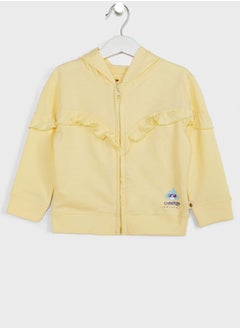 Kids Ruffle Zip Through Hoodie
