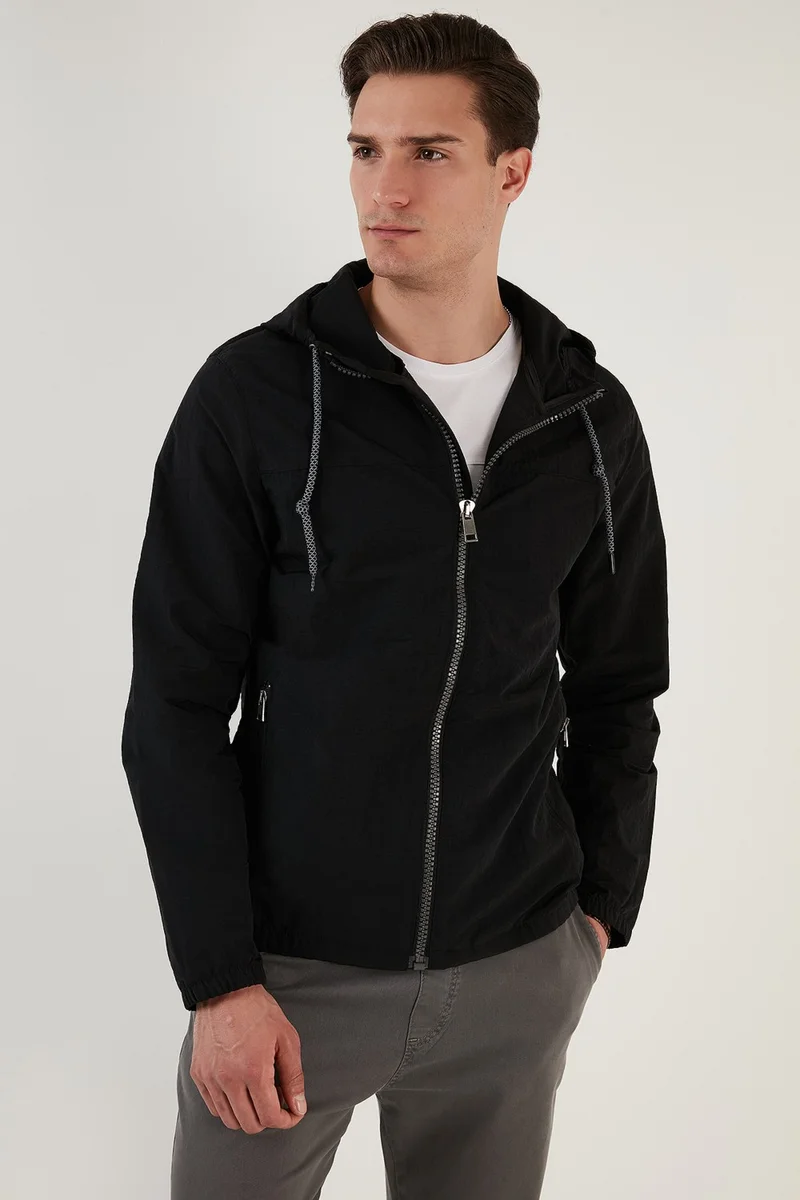 Buratti Regular Fit Hooded Seasonal Coat with Pockets Men's Coat 497GLENN