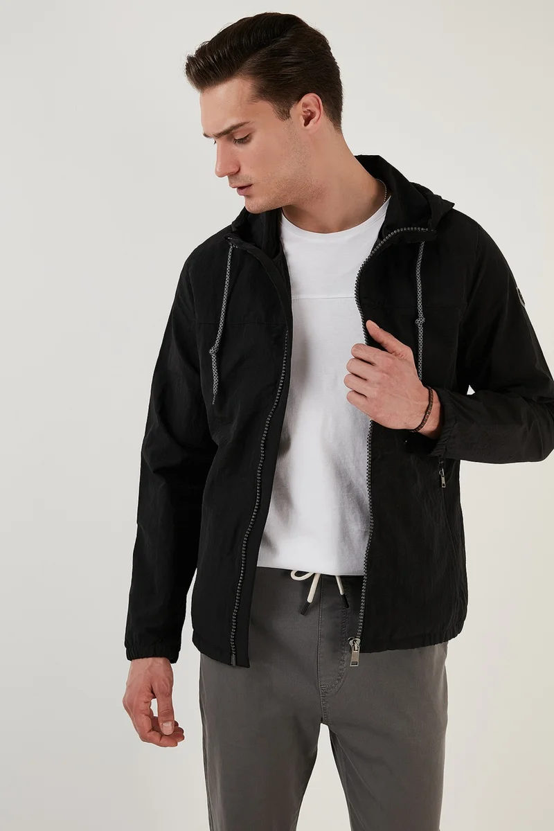 Buratti Regular Fit Hooded Seasonal Coat with Pockets Men's Coat 497GLENN