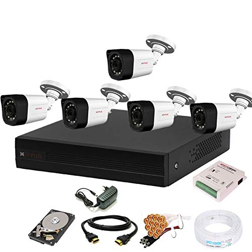 CP PLUS Wired 8 Channel HD DVR 1080p Outdoor Camera 24 MP 5Pcs 1 TB Hard Disk Full Combo Set - Image 1