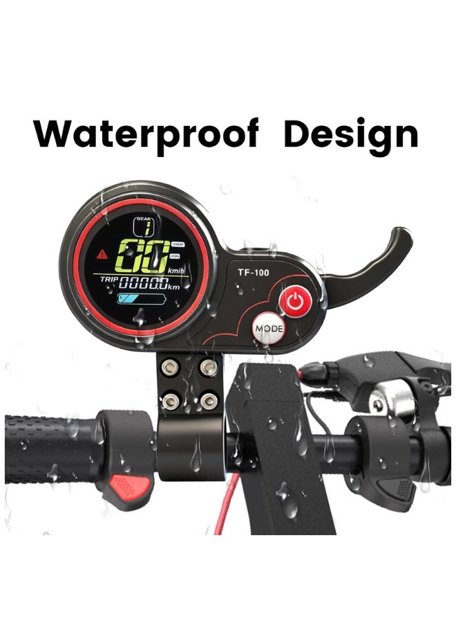 Fukukawa TF-100 Electric Scooter Display 5 Pin LCD Dashboard with Throttle Waterproof Speedometer Compatible with Kugoo M4 48V Scooter - Image 4