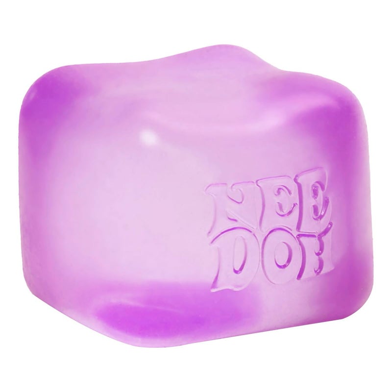 Schylling NeeDoh Nice Cube -Sensory Squeeze Toy with Super Solid Squish - 2.25" Cube (Purple) - Image 3