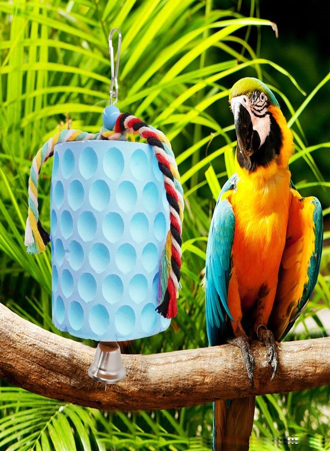 Oooct Extra Large Bird Chewing Toy, Parrot Beak Grinding Calcium Stone with Bells, Bird Cage Accessories, Cage Toys for Cockatiel Parakeet Parrot Budgies Rat Hamster Chinchilla Rabbit Bunny African Grey - Image 3