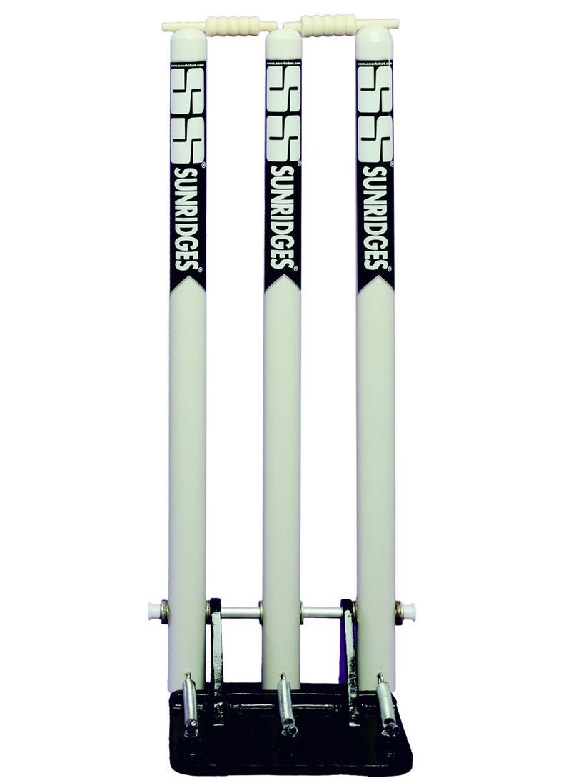 SS Spring Loaded Stumps For Cricket Heavy Duty 