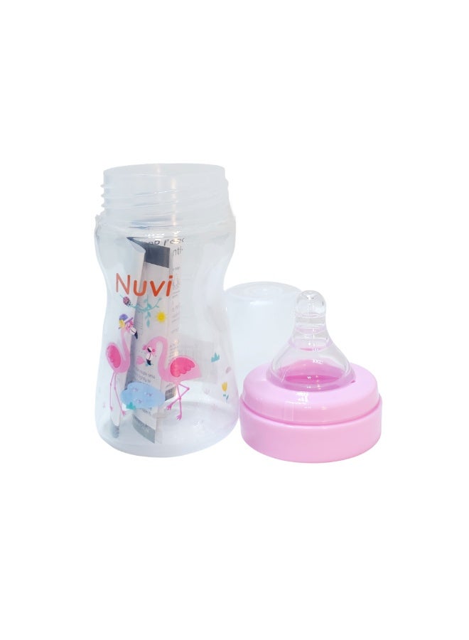 نوفي زجاجة رضاعة بلاستيكية واسعة العنق من نوفي، 150 مل، للأطفال من عمر 0 ​​أشهر فما فوق - ألوان متنوعة - Image 2