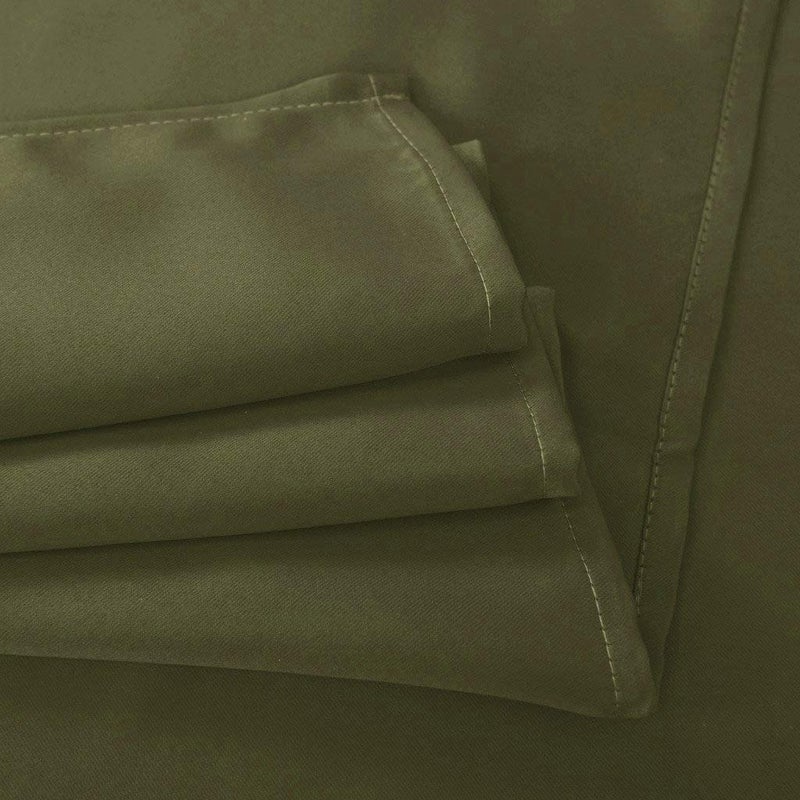 NICETOWN Blackout Room Darkening Window Curtain for Christmas Decoration, Thermal Insulated Solid Grommet Blackout Curtain/Drape for Living Room (Single Panel, 42 by 84 inches, Olive Green) - Image 4