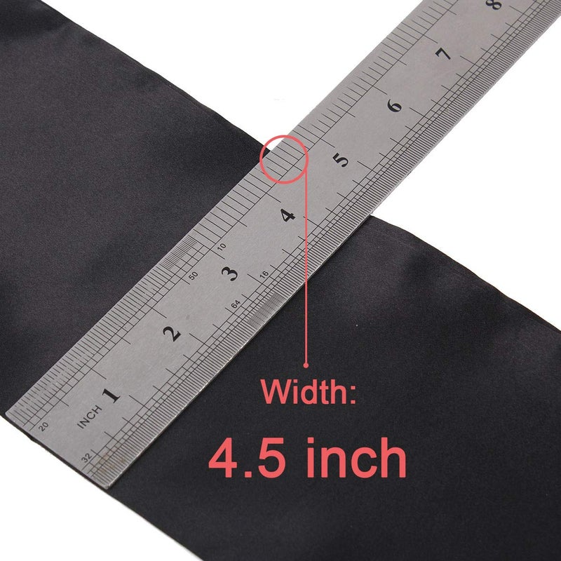 Leeven 2 Pcs Silky Edge Scarves 4.5'x54' Large Wig Grip Band Women's Satin Headband For Lace Front Wigs Non Slip Hair Wrap Black Edge Laying Scarf For Makeup, Facial, Sport, Yoga - Image 5