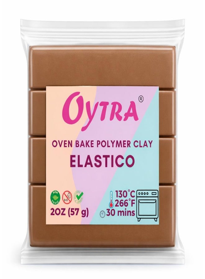 Oytra 57g Polymer Oven Bake Clay for Jewelry Making Elastico Series (Dark Brown) - Image 1