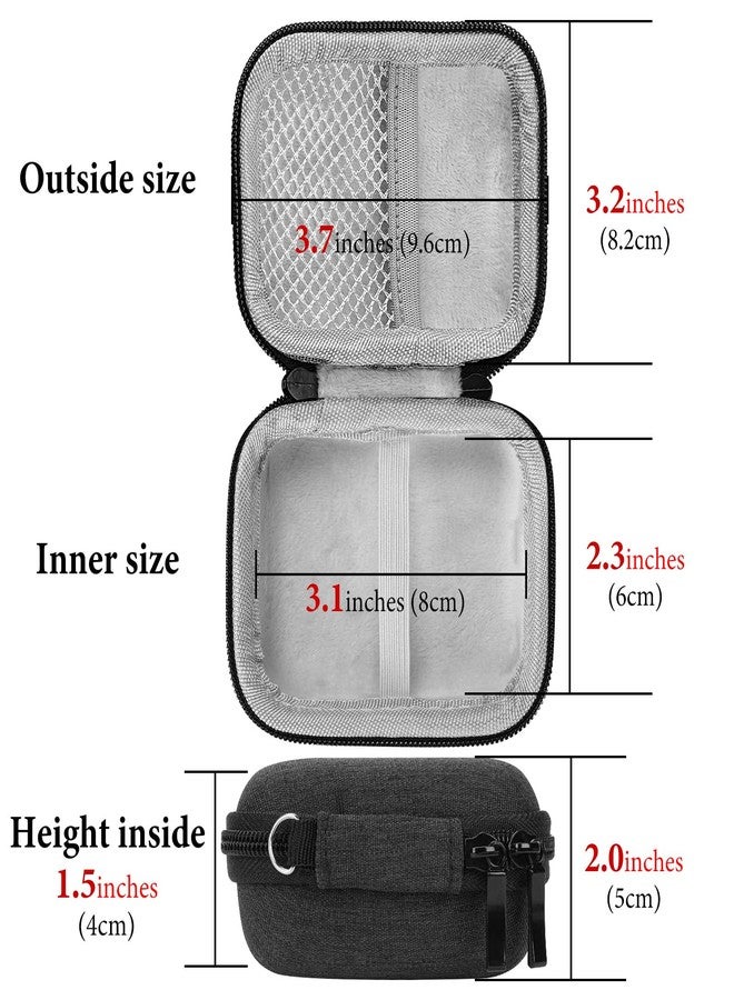 Geekria Shield Earbuds Case Compatible with JBL Tour Pro 3, Sense Lite, Wave Buds True Wireless Earbuds, Replacement Hard Shell Travel Carrying Bag with Carabiner Clip (Dark Grey) - Image 4
