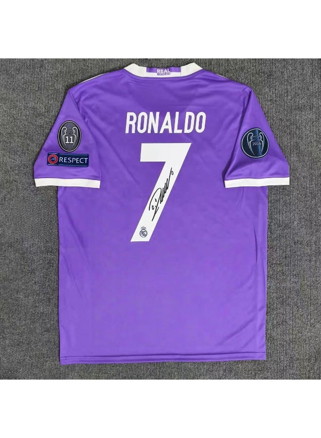 general Classic retro jersey Real Madrid#7 Ronaldo signature jersey football jersey - Image 1