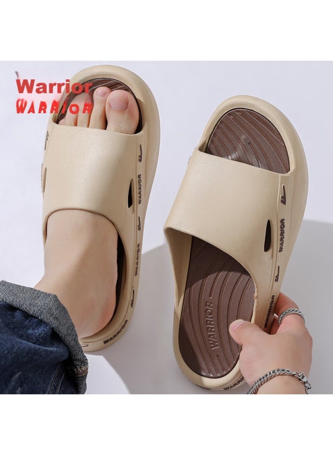 Pull Back Warrior Soft Cushion Thick-soled Men's Sports Indoor/outdoor Wear-resistant Non-slip Sandals Hl3992 Khaki Brown Size 46-47 - Image 1