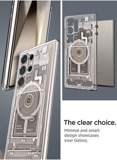 Spigen Spigen Ultra Hybrid Metal Ring MagFit for Samsung Galaxy S24 ULTRA case cover compatible with MagSafe - Zero One Natural Titanium  - Image 3
