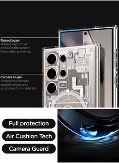 Spigen Spigen Ultra Hybrid Metal Ring MagFit for Samsung Galaxy S24 ULTRA case cover compatible with MagSafe - Zero One Natural Titanium  - Image 4