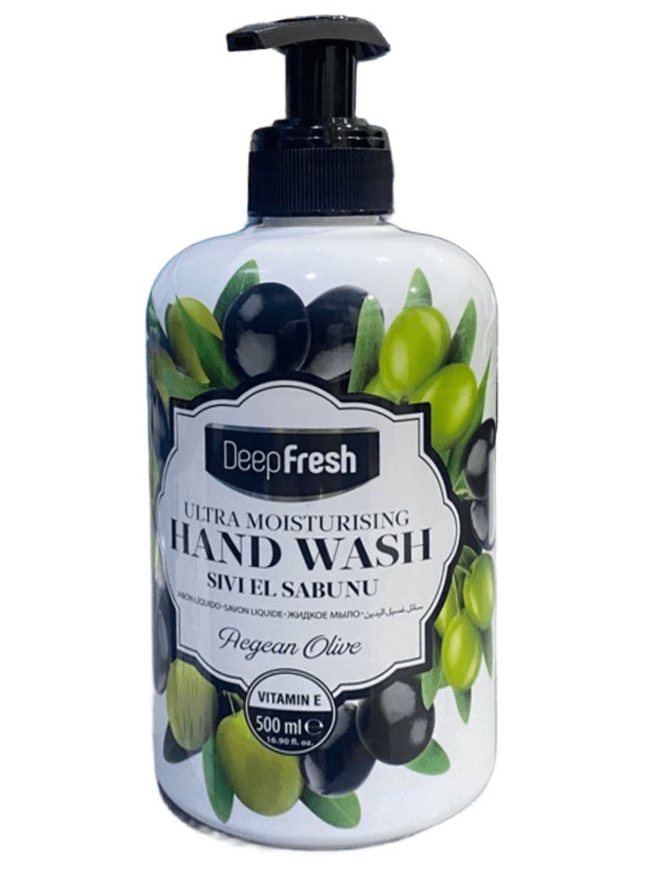 Deep Fresh Two Pieces of Ultra Moisturising Hand Wash With Aegean Olive 500 Ml - Image 2