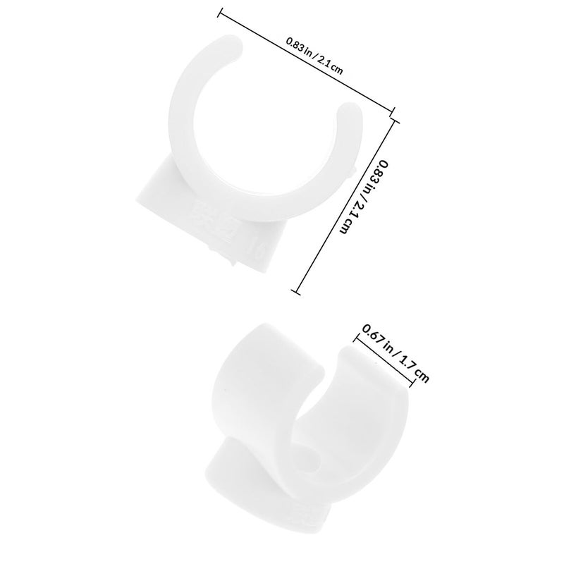 PVC Pipe Clamps 50pcs U Shape 16mm Plastic Tube Support Mounts For Electrical Conduit - Image 3