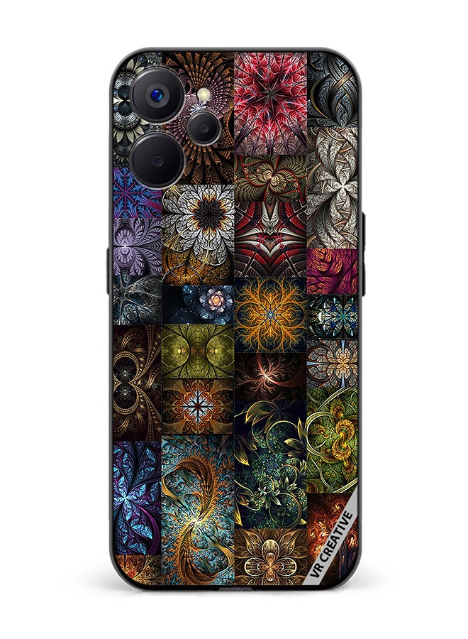 VR CREATIVE Protective Case Cover For Realme 10 5G 30 Mind Blowing Pieces Of Algorithmic Fractal Art Design Multicolour - Image 1