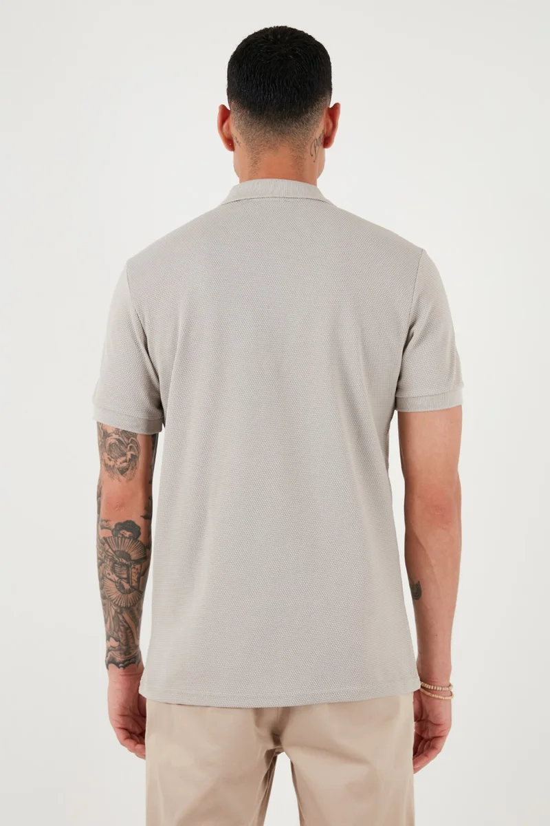 Buratti Cotton Regular Fit Zippered Polo Neck T Shirt Men's Polo Neck T Shirt 5902915