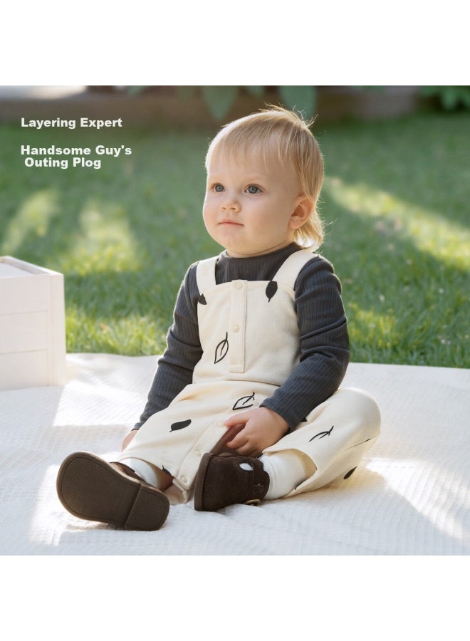Aqpa Baby Overalls Spring Autumn Uni Baby Pants Leaf Whisper Size 80 - Image 2