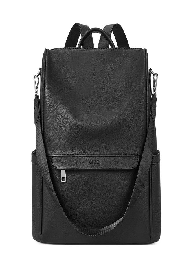 CLUCI Backpack Purse for Women Backpack Purse Black Leather Anti-theft Large Fashion Designer Travel Bag Ladies Shoulder Bags - Image 1