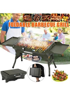 Generic Outdoor BBQ Portable Iron Charcoal BBQ Grill Non-Stick Surface Foldable Barbecue Grill for Family Home Outdoor Camping  - Image 5