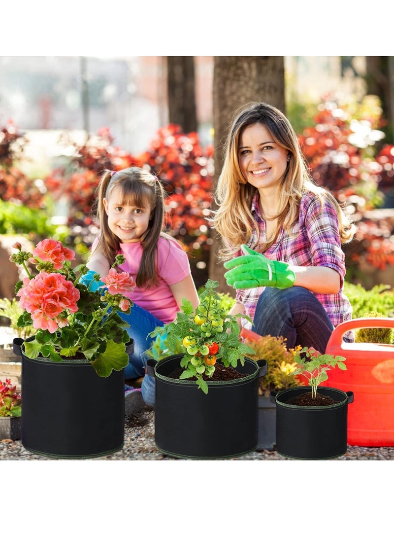 FengSVMA 6 Pack 7 Gallon Grow Bags, Thickened Nonwoven Planting Grow Bags with Handles, Heavy Duty Aeration Fabric Pots for Fruits, Vegetables, and Flowers - Image 4