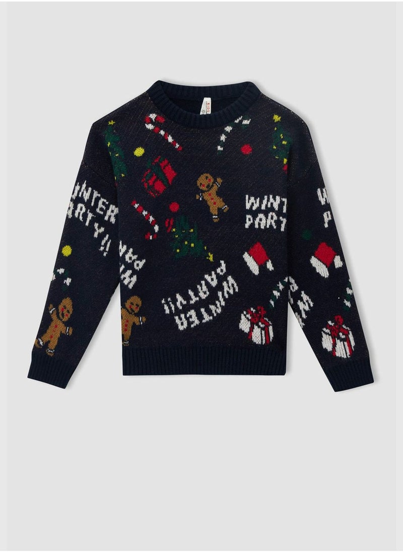 DeFacto Newyear Themed Long Sleeve Knit Jumper  - Image 1