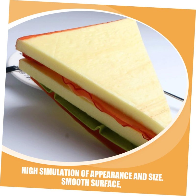 Valicluid 2 Pcs Realistic Hamburger Sandwich Bread Props for Photography Kitchen Party Decor - Image 4