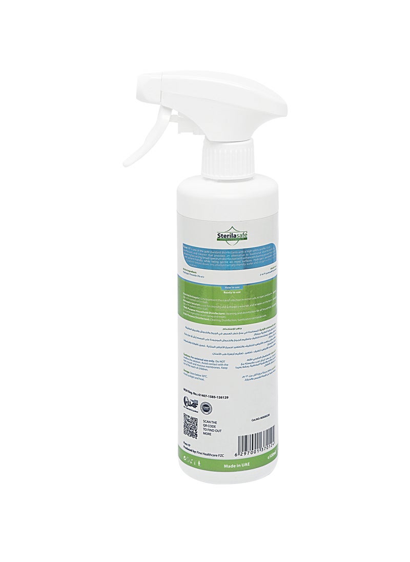 Sterilasafe Pure HP Food Grade, Hydrogen Peroxide 3%, H2O2, First Aid Antiseptic Spray, 500 ML - Image 2