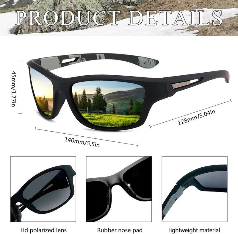 SOLARAE 3 Pcs Polarized Sunglasses Mens/Women Sport Glasses UV400 Driving Fishing Running Cycling Outdoors Sun Glasses - Image 5