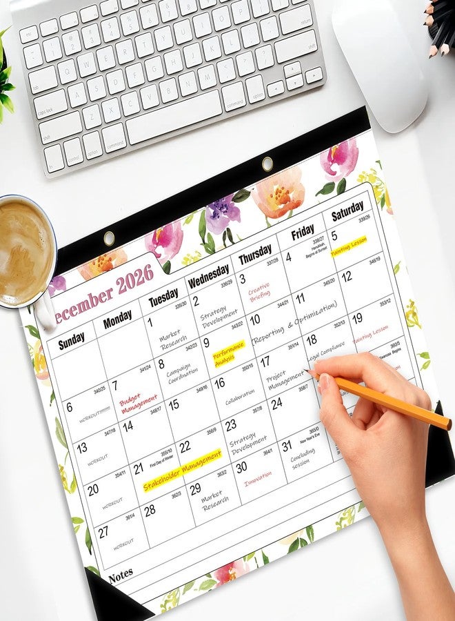 Ymumuda Desk Calendar 2026-2027 Wall Calendar 2 in 1, Monthly Desk Calendar 2026 from JAN.2026 to JUN.2027, 18-Month, Large 12"×17", Waterproof Cover, Hanging Rope, Home/office/School Planners - Image 5