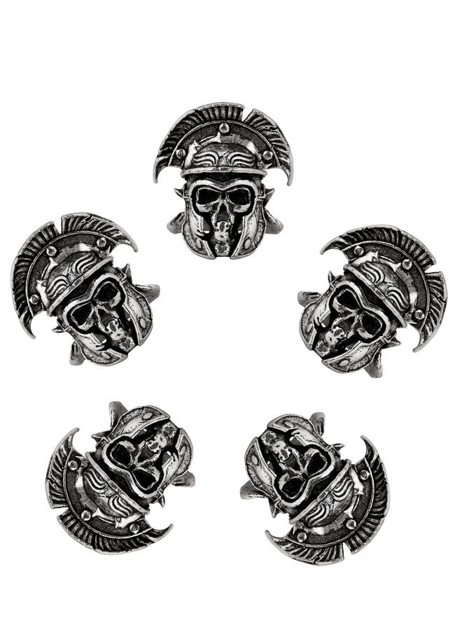 HAQUIL Centurion Skull Lanyard 5 pcs Combo Viking Norse Hair Beads Lock Beads Dreadlock Accessories - Image 1