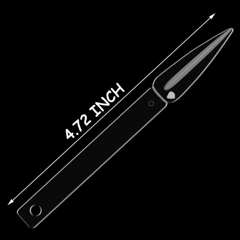 GOGOONLY 200pcs GOGOONLY Nail Display Sticks Transparent Stiletto Tips Nail Art Display Chart Fan Board Acrylic False Tips Practice Tool Nail Polish Sample Color Showcase With Ring (200 pcs - Clear) - Image 4