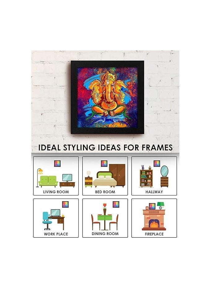 Story at Home Artistically Designed Ganesha' Framed Wall Art Painting - Wood, 30 cm x 3 cm x 30 cm, Multicolor - pzsku/ZA5FF069D4EBF2796F1BAZ/45/_/1737378589/91ded57d-e6ca-4448-9bcb-3eb980e55d48