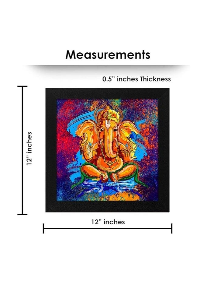 Story at Home Artistically Designed Ganesha' Framed Wall Art Painting - Wood, 30 cm x 3 cm x 30 cm, Multicolor - pzsku/ZA5FF069D4EBF2796F1BAZ/45/_/1737378615/5dad014d-c06c-445f-84b1-78303434b2b2