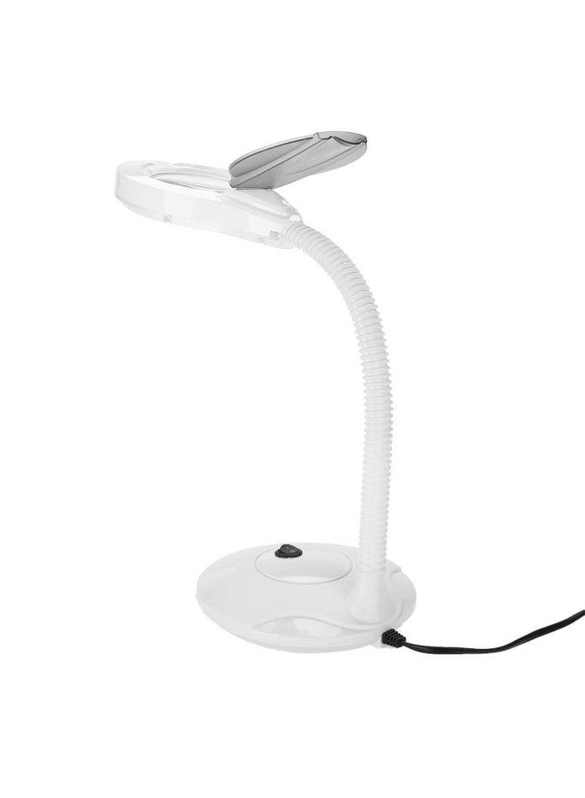 silvercnc Tattoo Lamp, 3W LED Adjustable Cold Desktop Light With 3X Magnifying Glass, LED Magnifying Lamp, Hands Free Magnifying Glass with Light and Stand for Reading, Seniors, Hobbies, Craft - Image 1