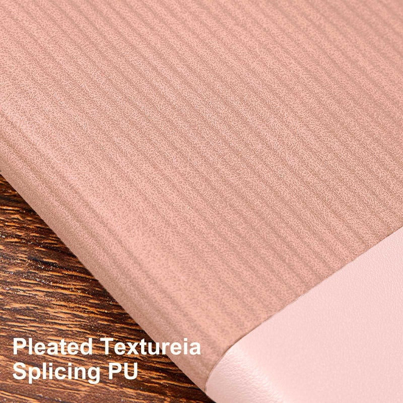 TSFPapier Lined Journal Notebook for Work College Ruled Note Book 7.2"x9.6"B5 PU Leather Daily Journaling 160 Pages for Women Men Writing Home School Supplies Business (Pink) - Image 3