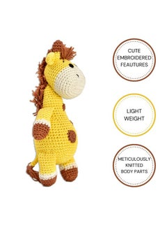 Happy Threads Happy Threads | Kinder Giraffe, Handmade Crochet Animal,7.50 inch Tall, Best Size for Kids of All Ages, Cute Stuffed Soft Toys for Boys and Girls, eco-Friendly  - Image 4