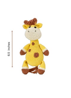 Happy Threads Happy Threads | Kinder Giraffe, Handmade Crochet Animal,7.50 inch Tall, Best Size for Kids of All Ages, Cute Stuffed Soft Toys for Boys and Girls, eco-Friendly  - Image 2