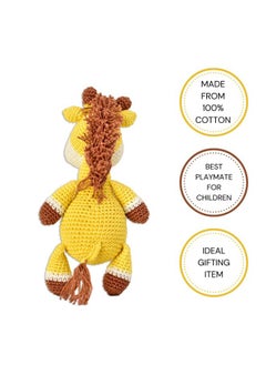 Happy Threads Happy Threads | Kinder Giraffe, Handmade Crochet Animal,7.50 inch Tall, Best Size for Kids of All Ages, Cute Stuffed Soft Toys for Boys and Girls, eco-Friendly  - Image 5