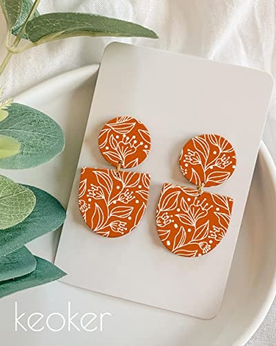 KEOKER Polymer Clay Silk Screen, Silk Screen Stencils for Polymer Clay, 3 PCS Reusable Silkscreen Print Kit,for Printing on Clay & Other Jewelry Clay Earrings Decoration, Each 6" X 3.8" (3PC-LINE) - Image 5