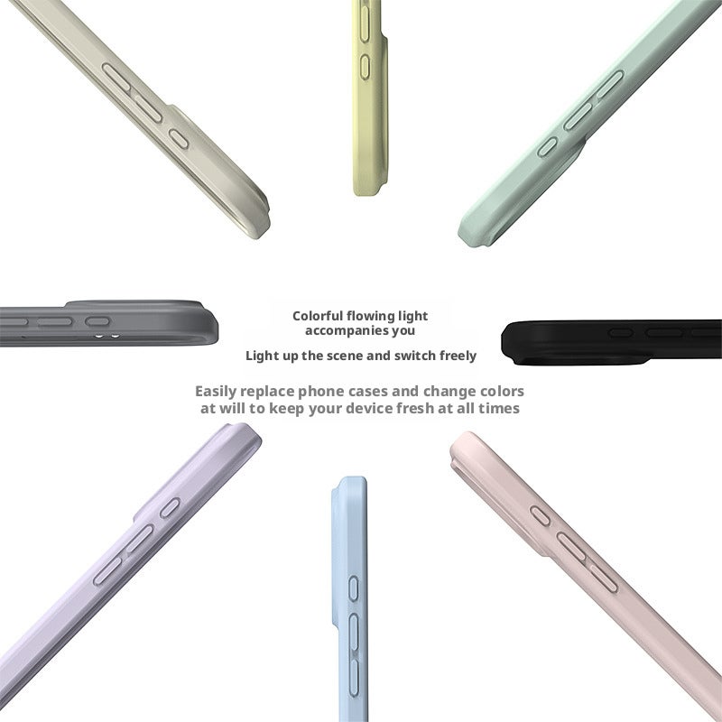 Magnetic Silicone Phone Case for iPhone 17 Series, Solid Color, One-Piece Button Cover - Image 2